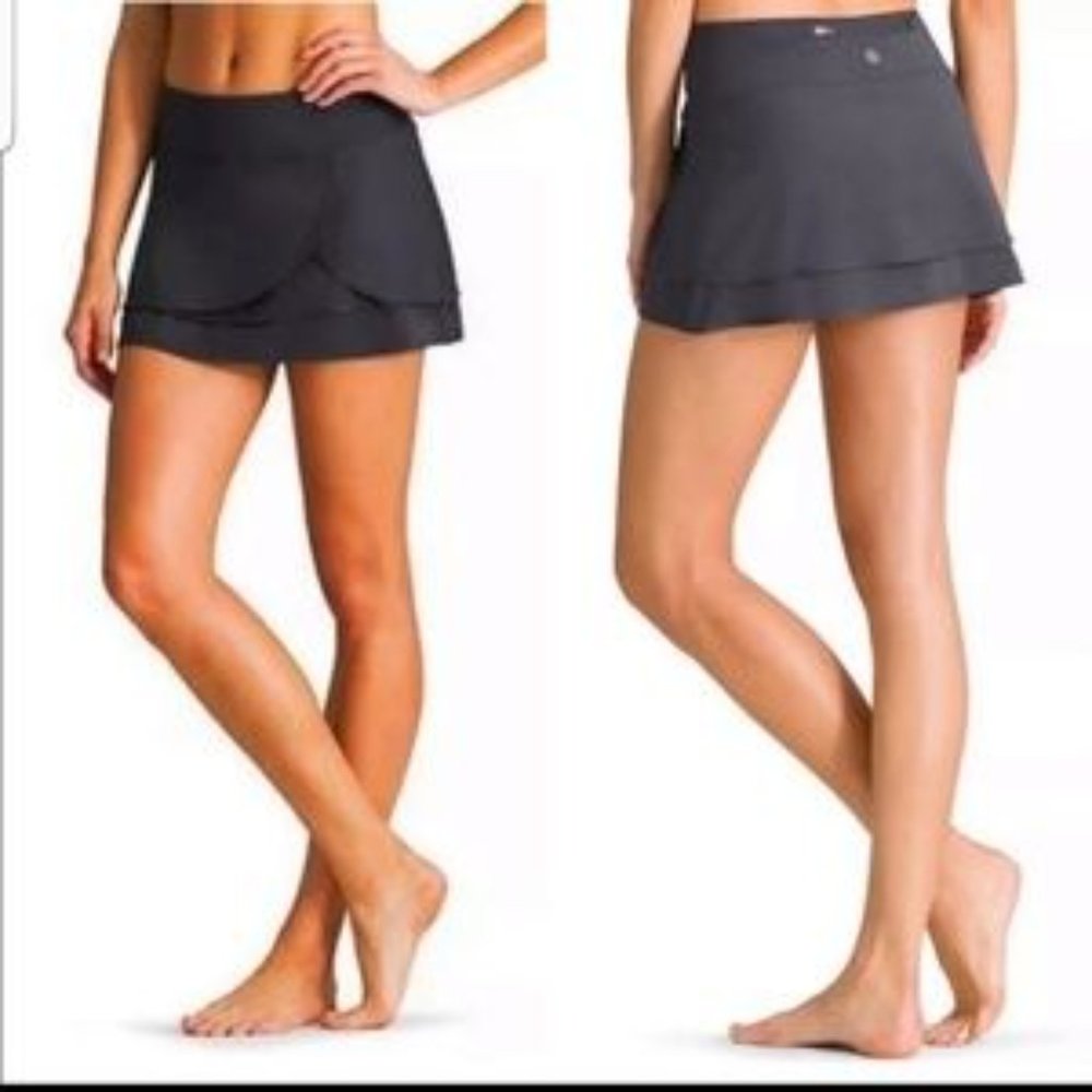 Athleta XS Fly By Skort Black Tennis Golf Pickleball